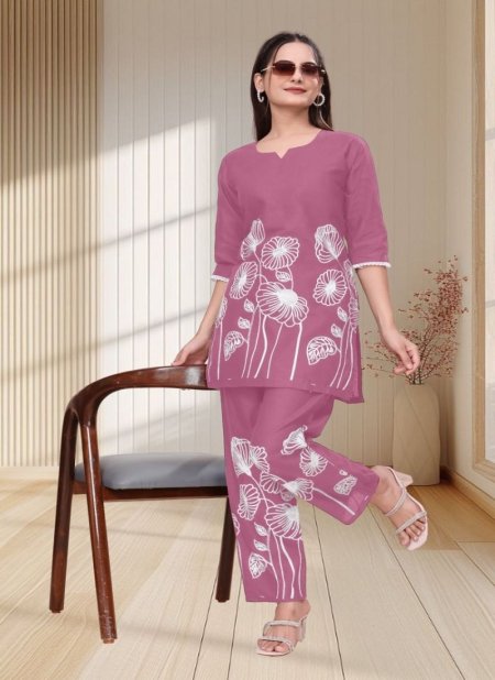 Vf 22 Slub Cotton With Embroidery Work Co Ord Set
